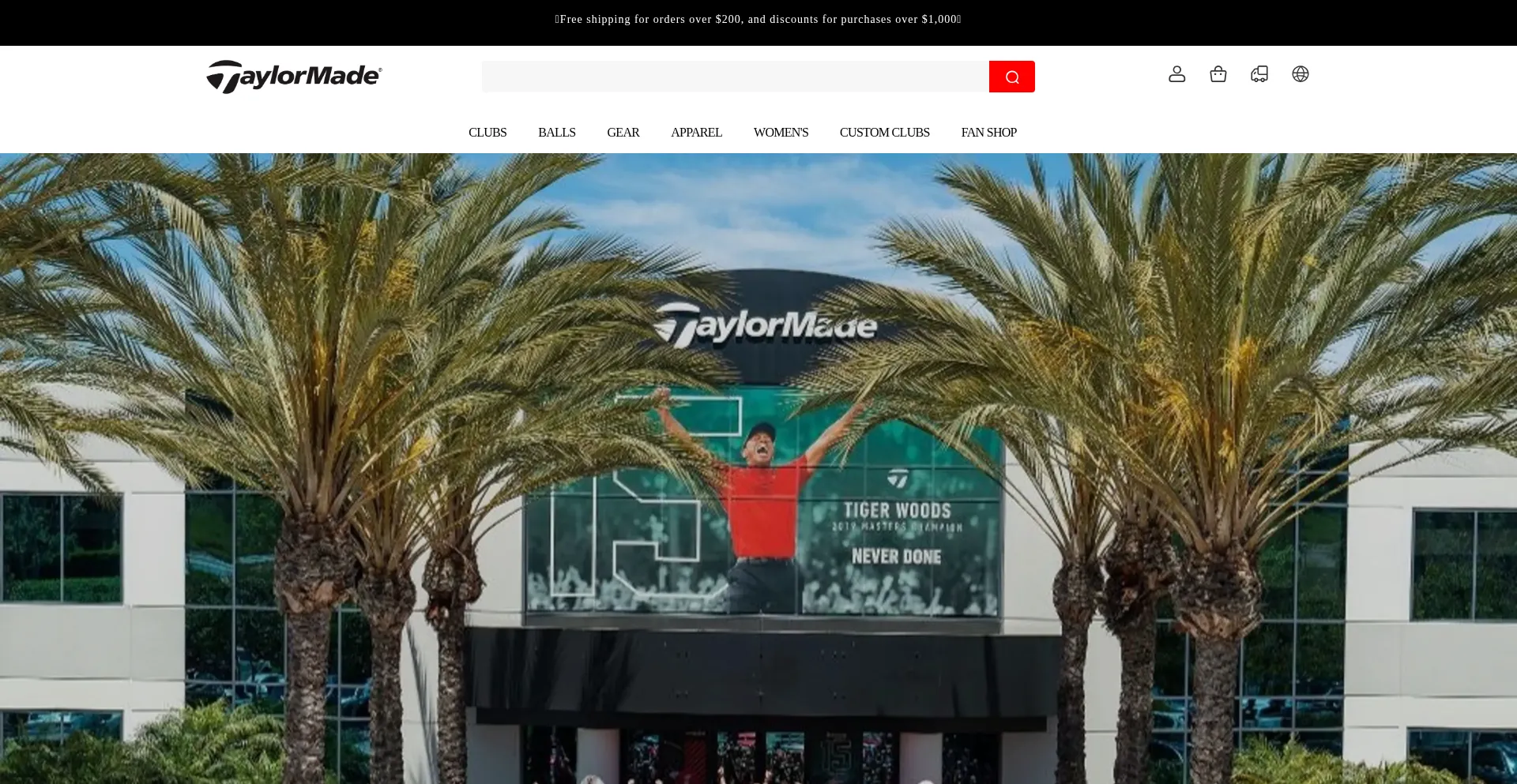 Website screenshot of Taylormadegolfus.shop