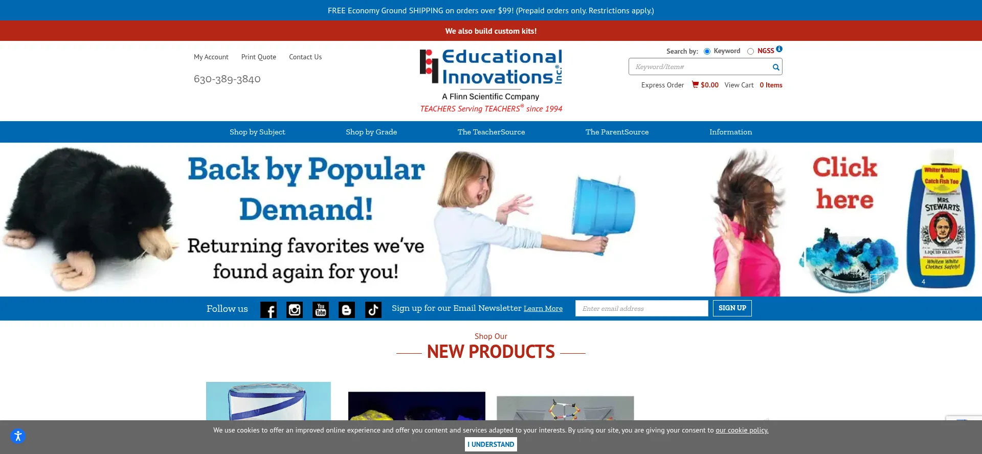 Website screenshot of Teachersource.com