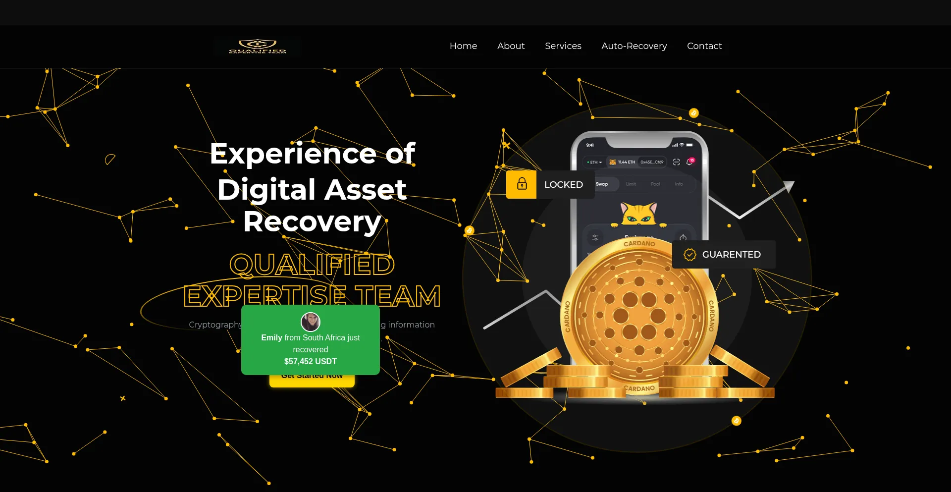 Website screenshot of Team.qualifiedexperties.com