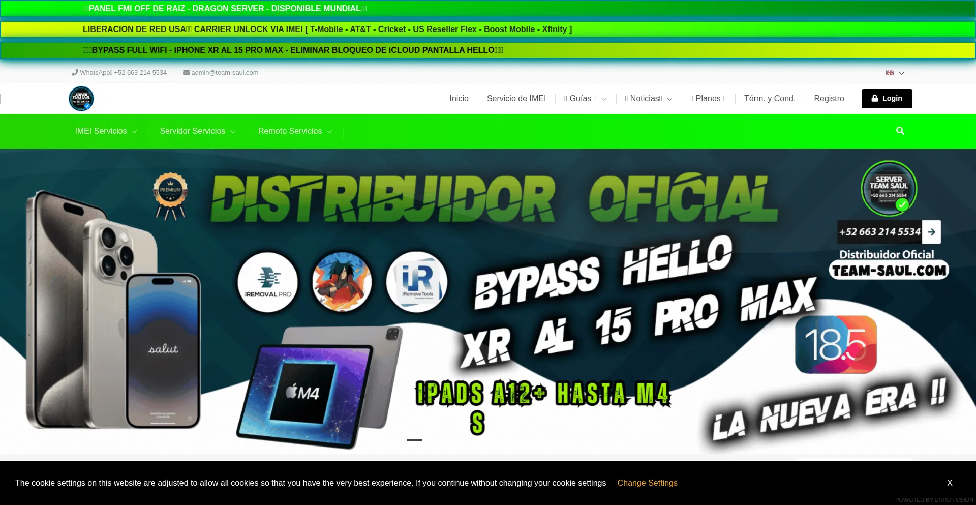 Website screenshot of Team-saul.com
