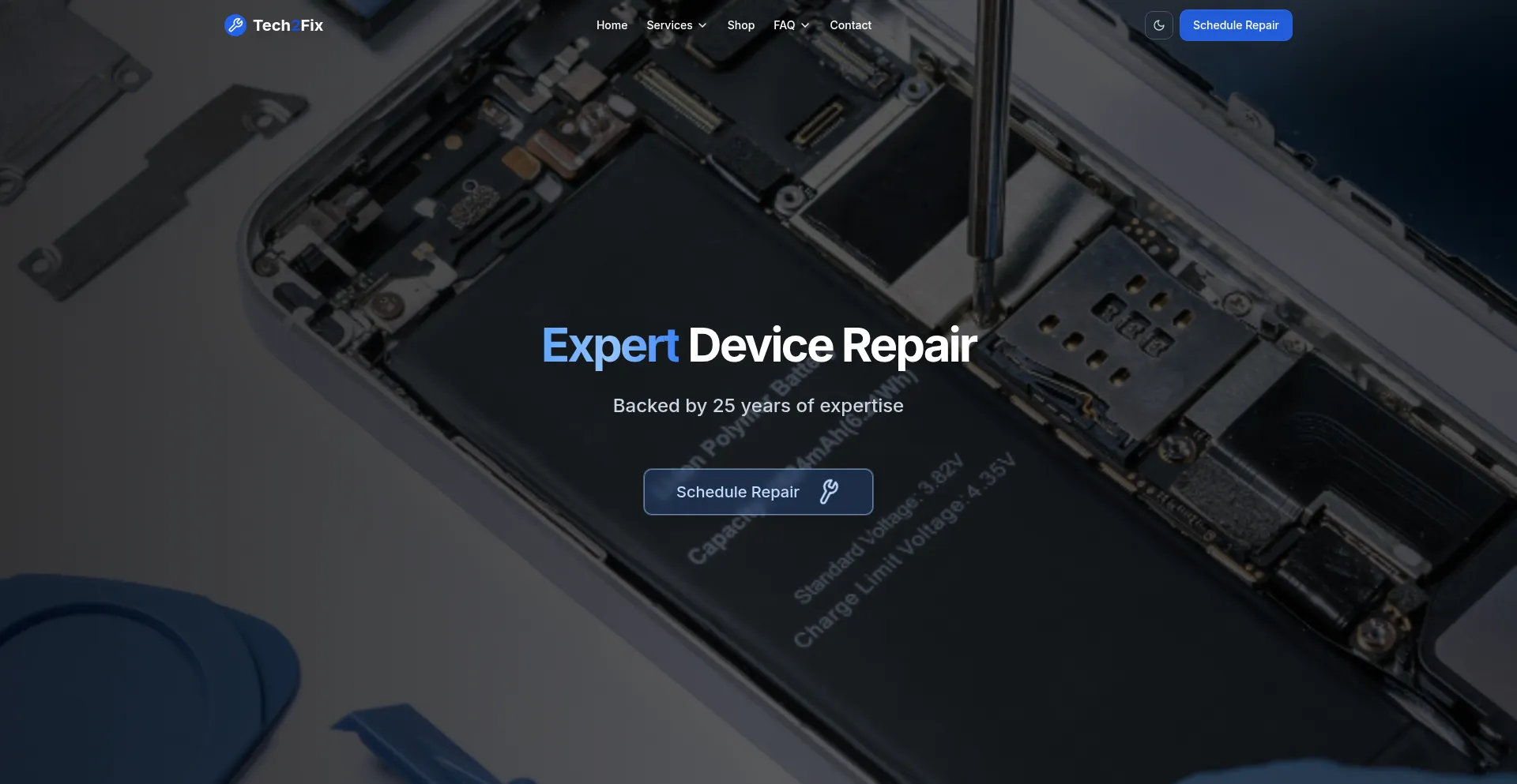 Tech2fix.co.za Screenshot