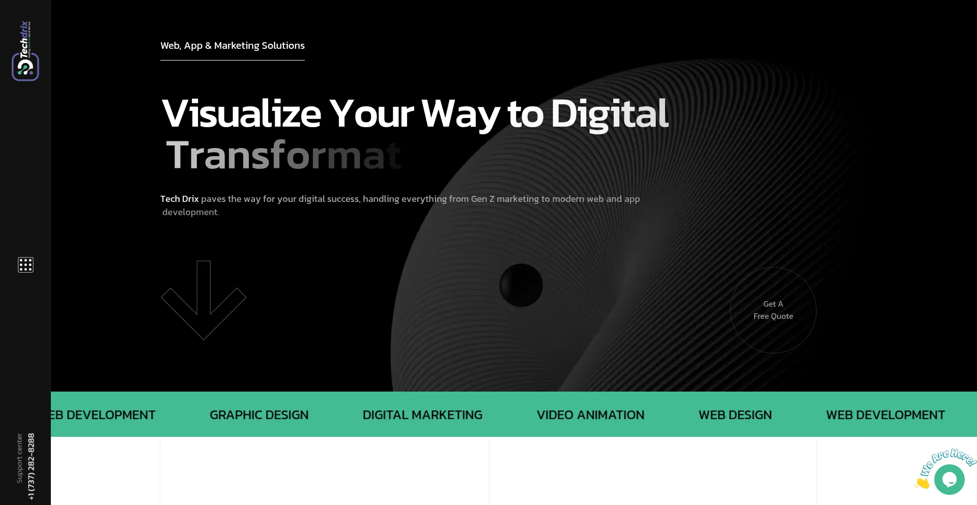 Website screenshot of Techdrix.com