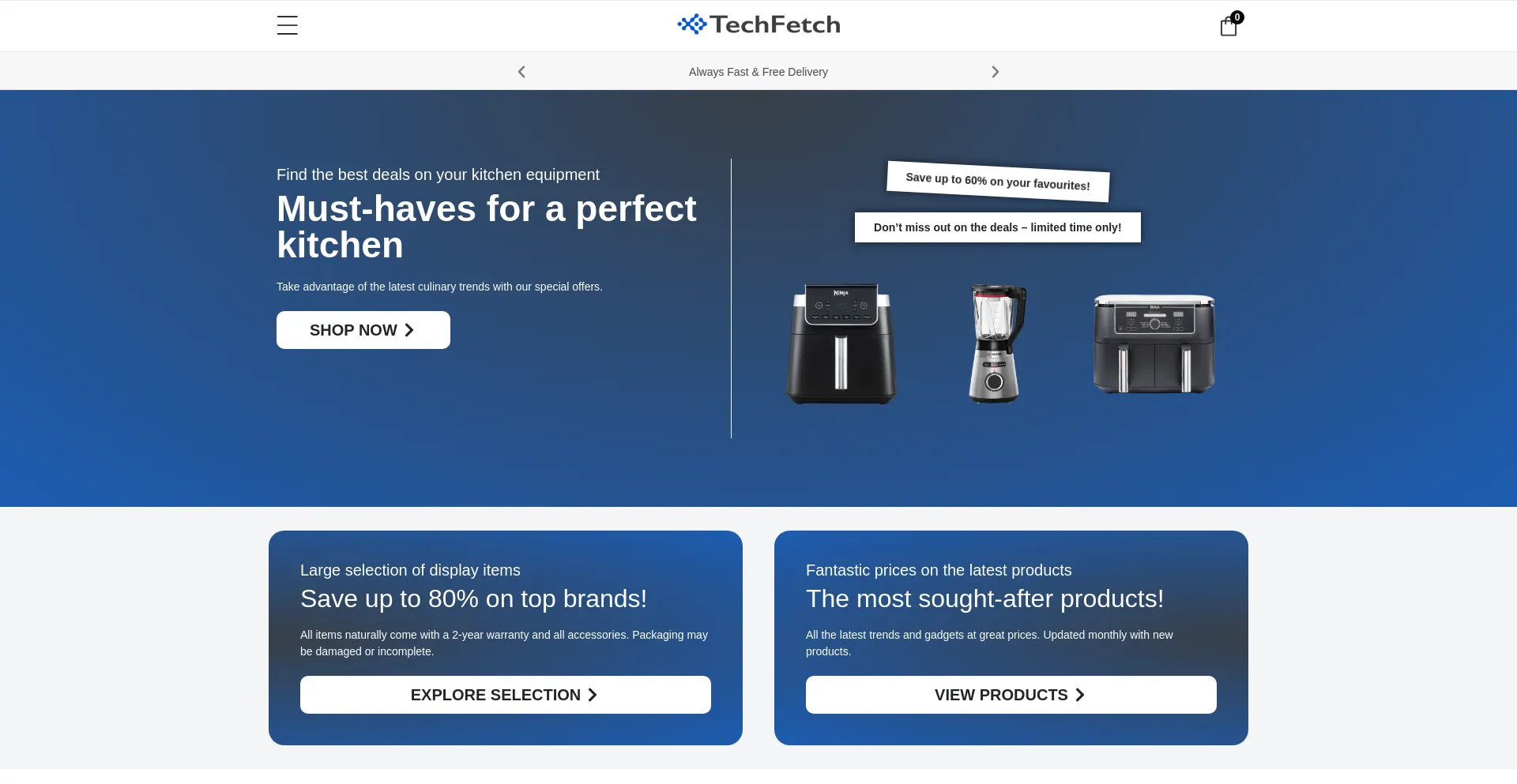 Website screenshot of Techfetch.co.uk