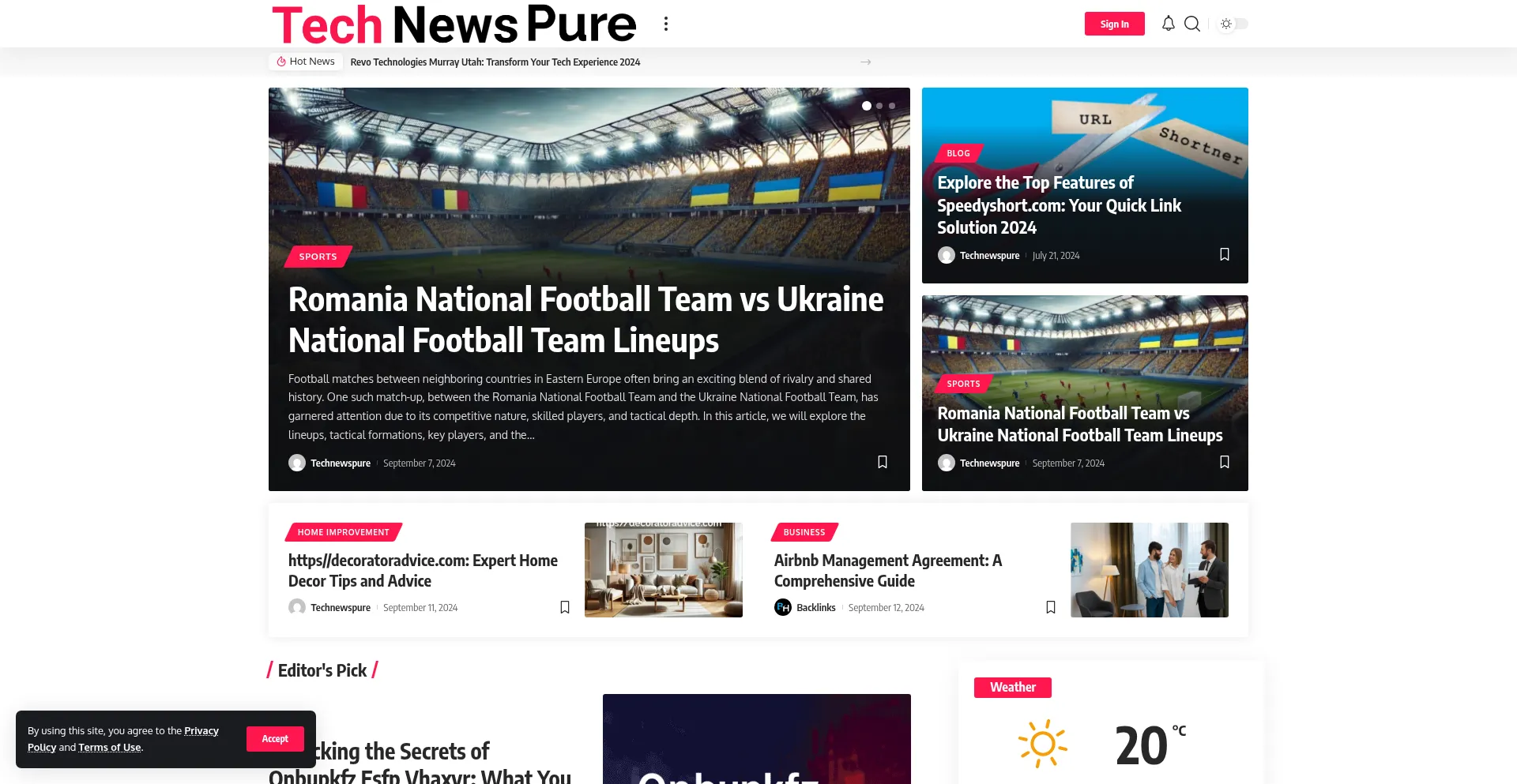 Technewspure.com Screenshot