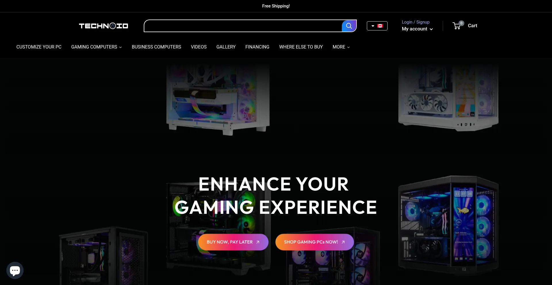 Website screenshot of Technoidinc.com