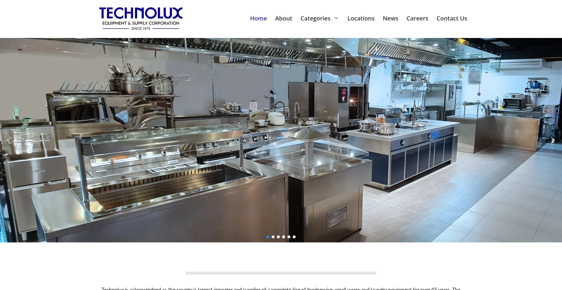 Website screenshot of Technolux.net