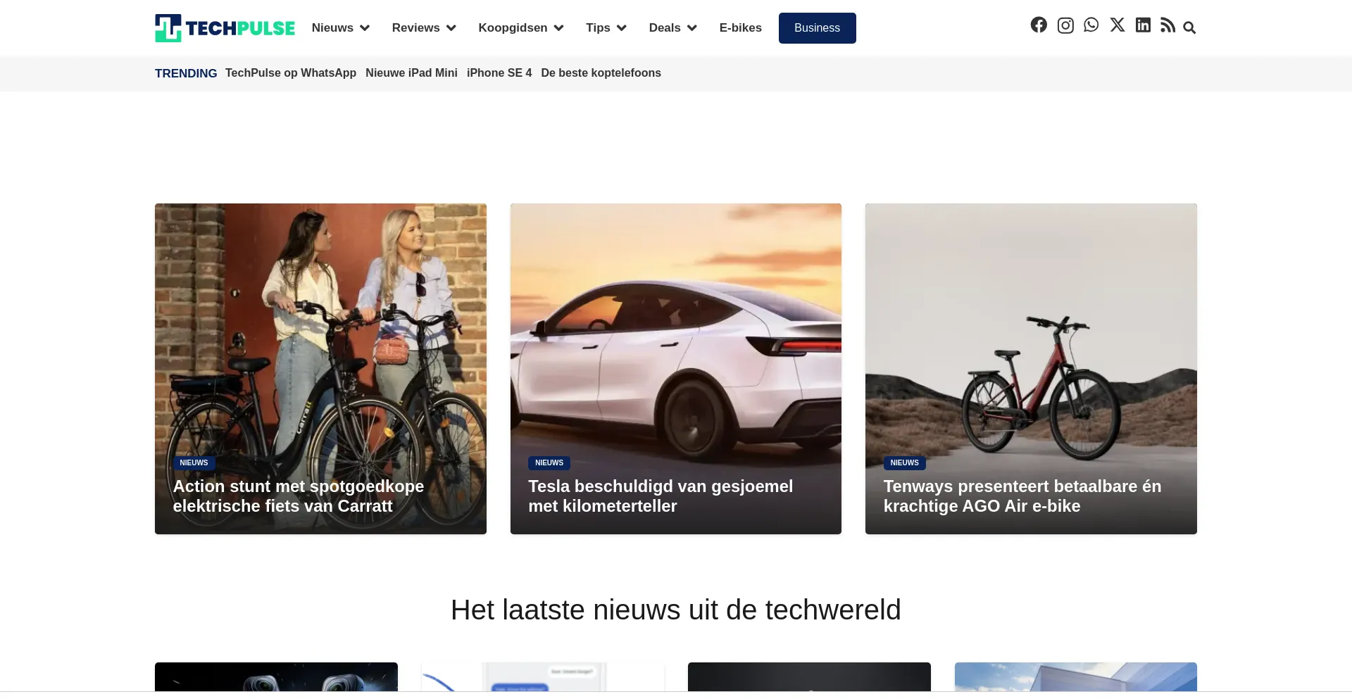 Website screenshot of Techpulse.be