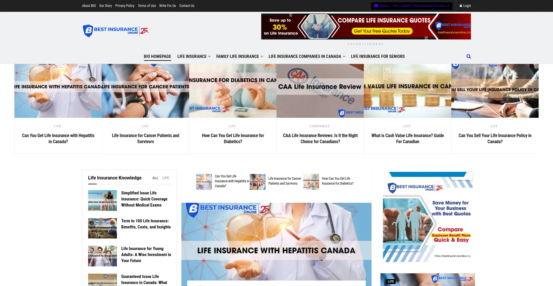 Techsurance.ca Screenshot
