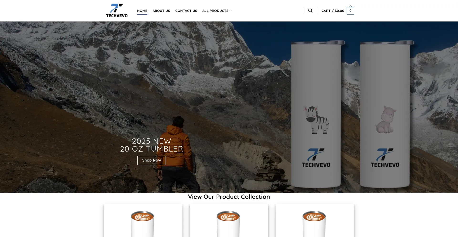 Website screenshot of Techvevo.com