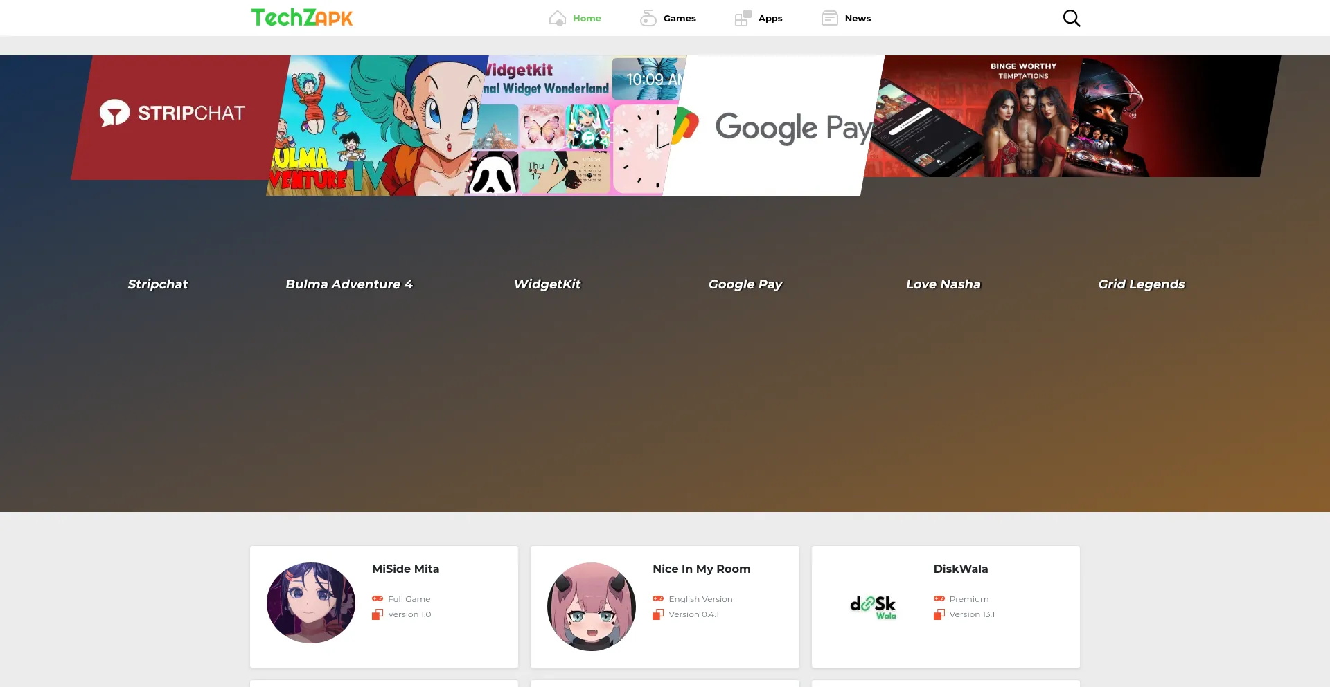 Website screenshot of Techzapk.io