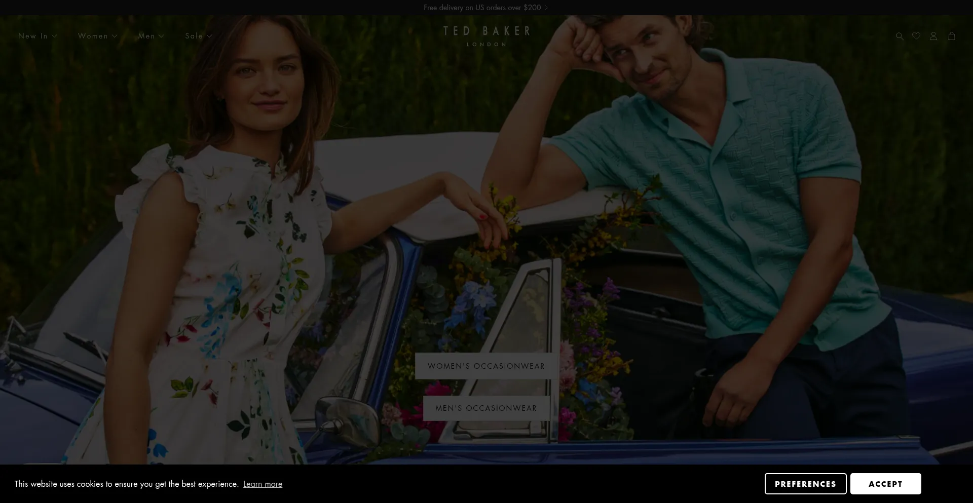 Website screenshot of Tedbaker.com