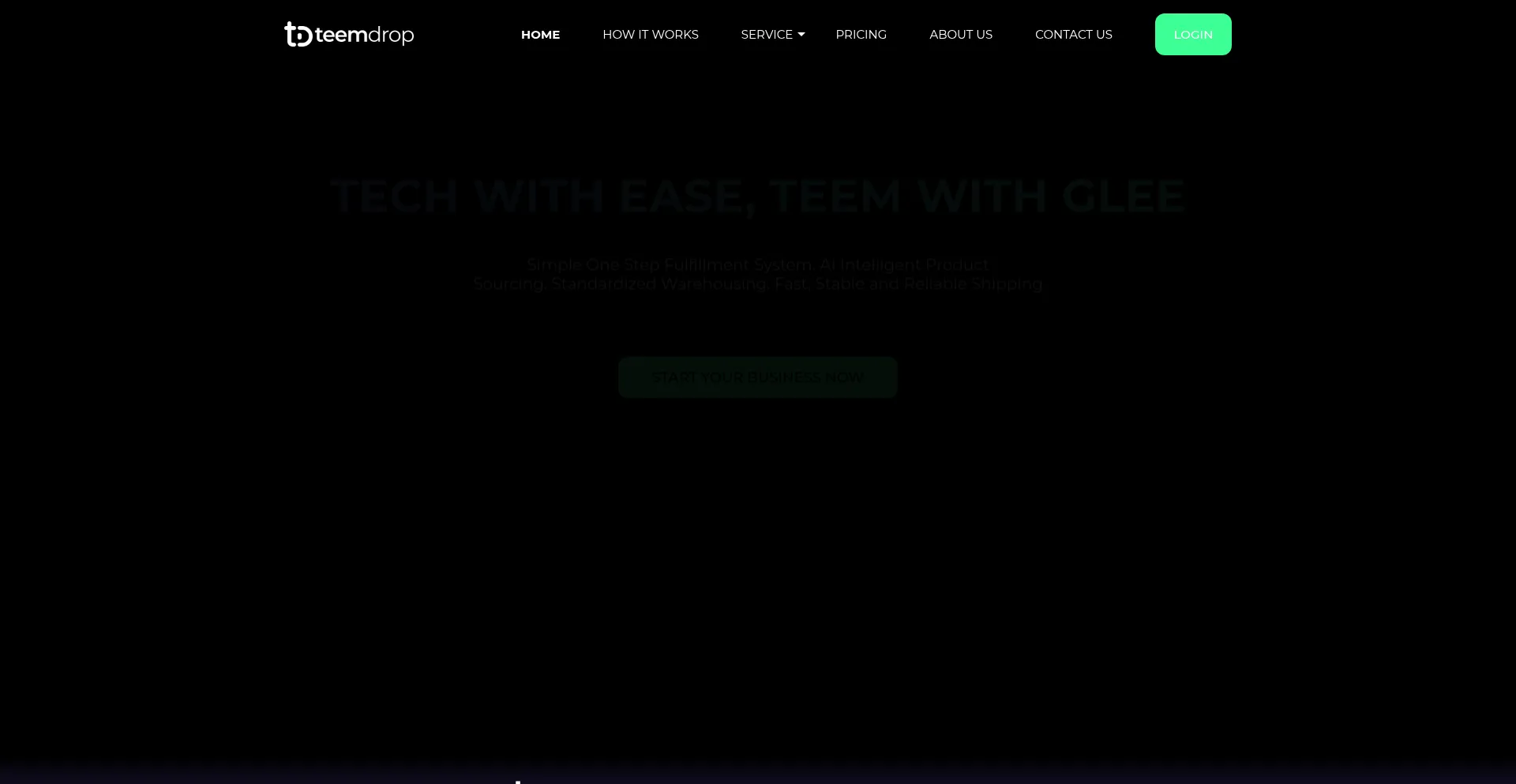 Website screenshot of Teemdrop.com