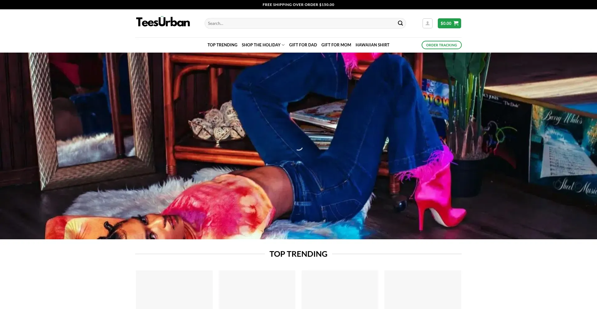 Website screenshot of Teesurban.com
