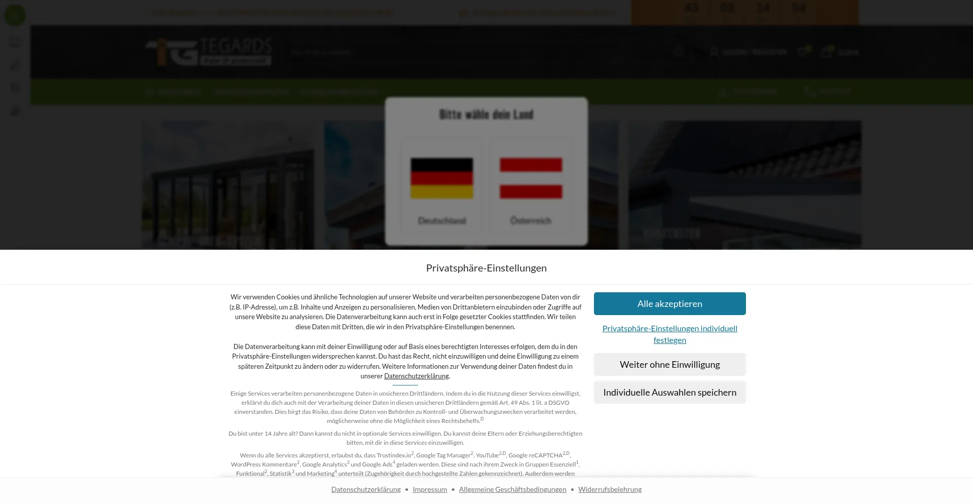 Tegards.com Screenshot