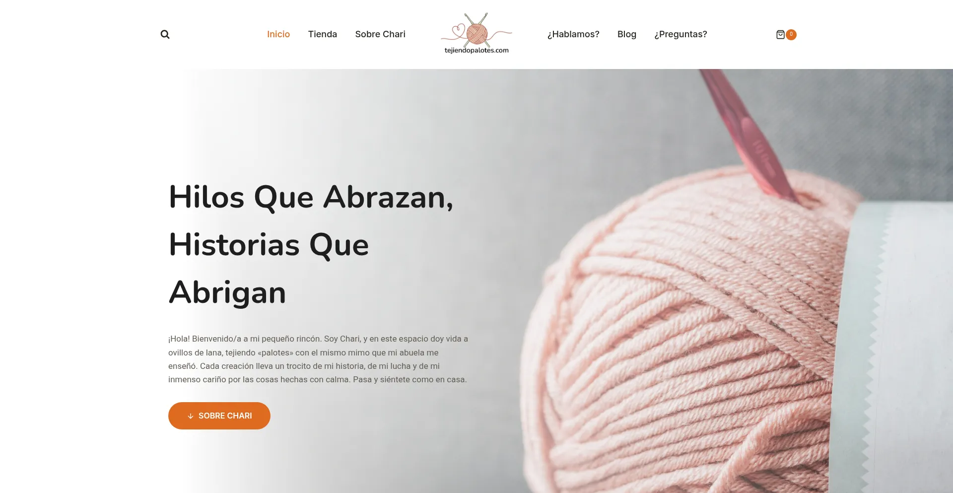 Website screenshot of Tejiendopalotes.com