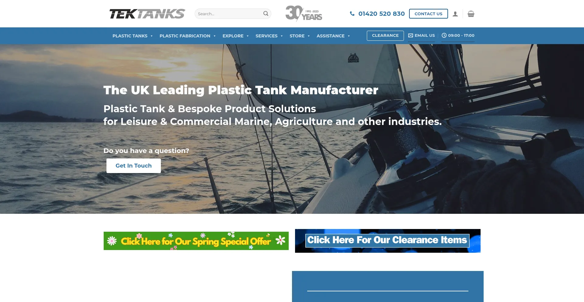Website screenshot of Tek-tanks.com