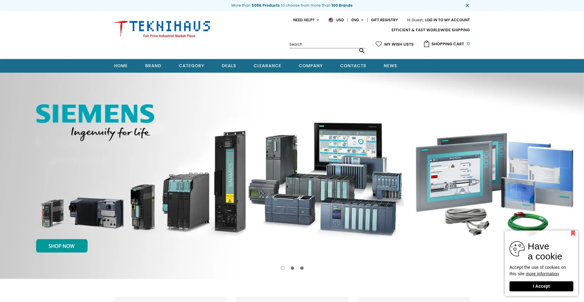 Website screenshot of Teknihaus.com