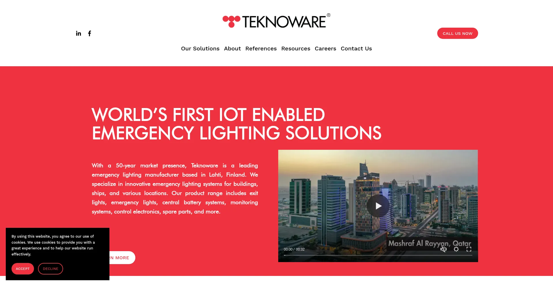 Website screenshot of Teknoware.ae