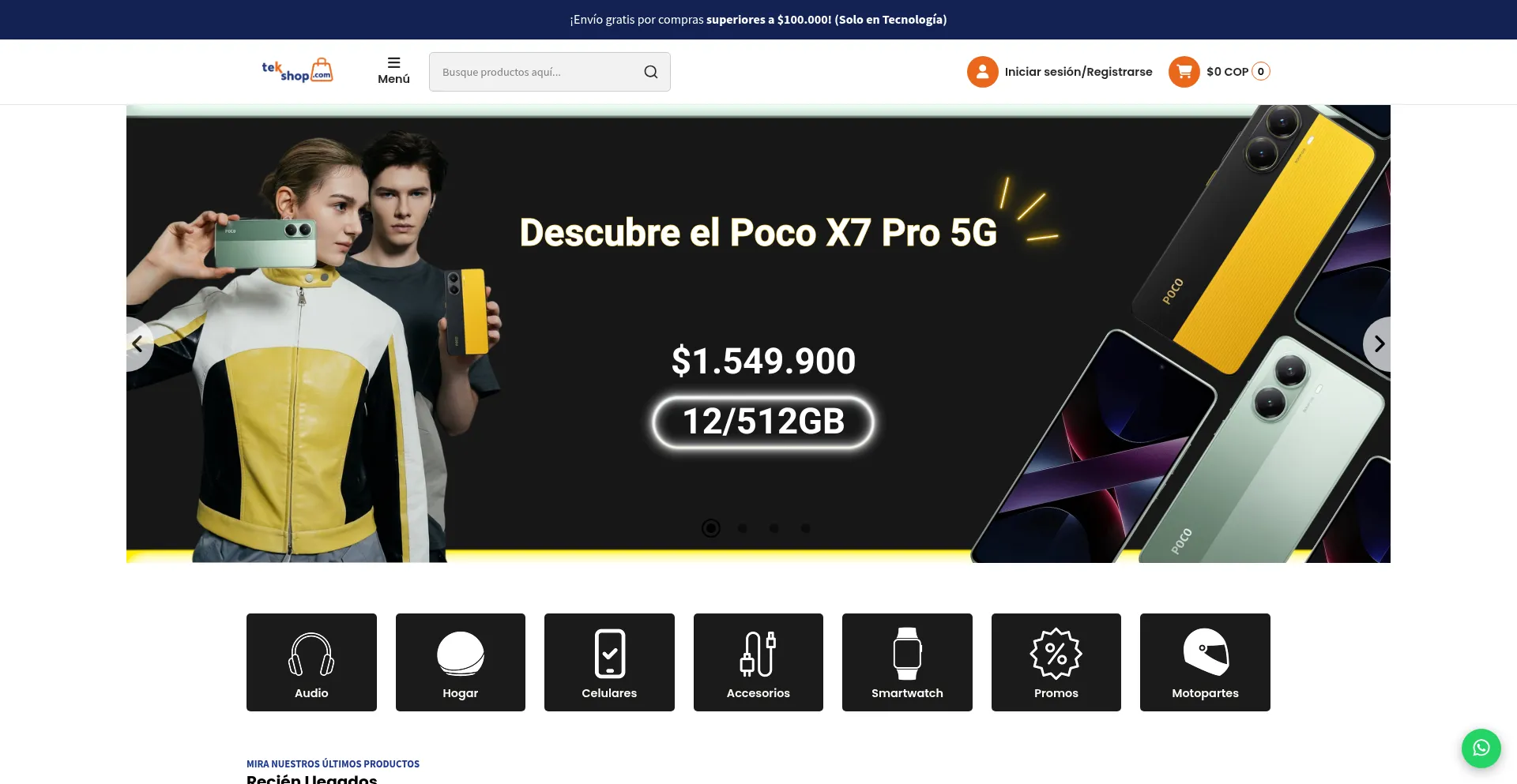 Website screenshot of Tekshop.com