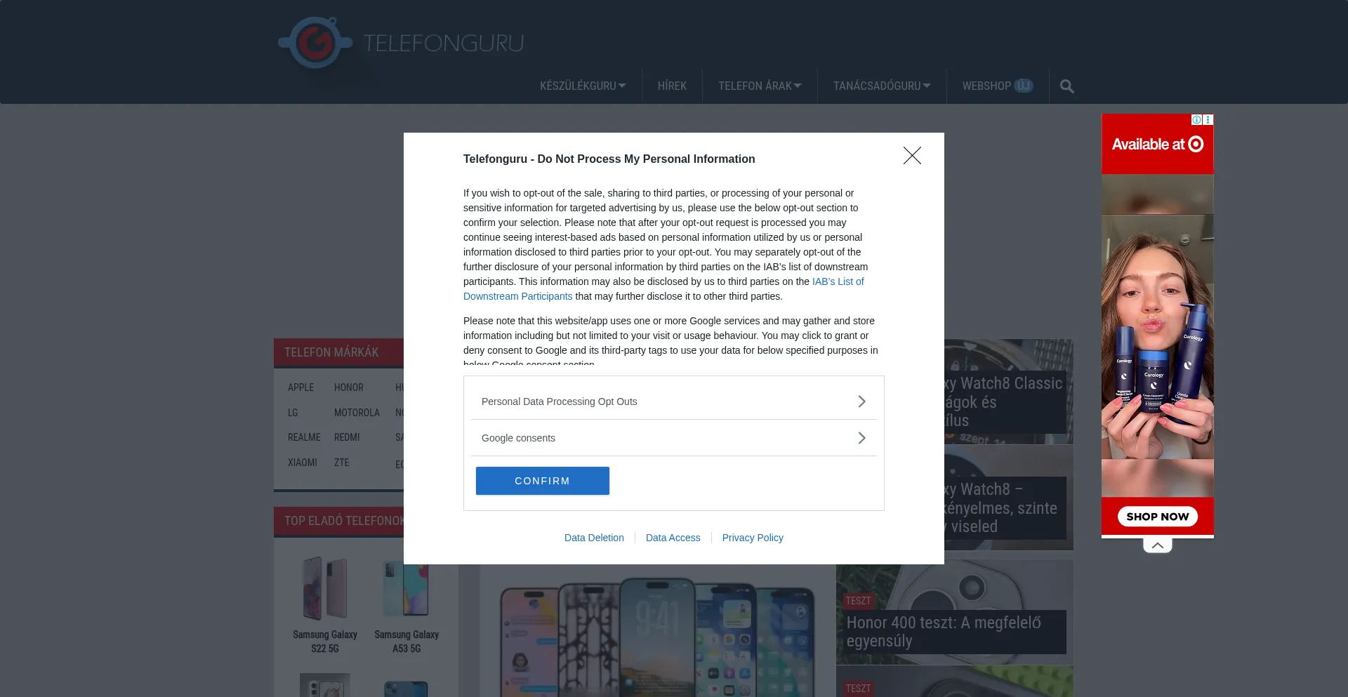 Telefonguru.hu Screenshot
