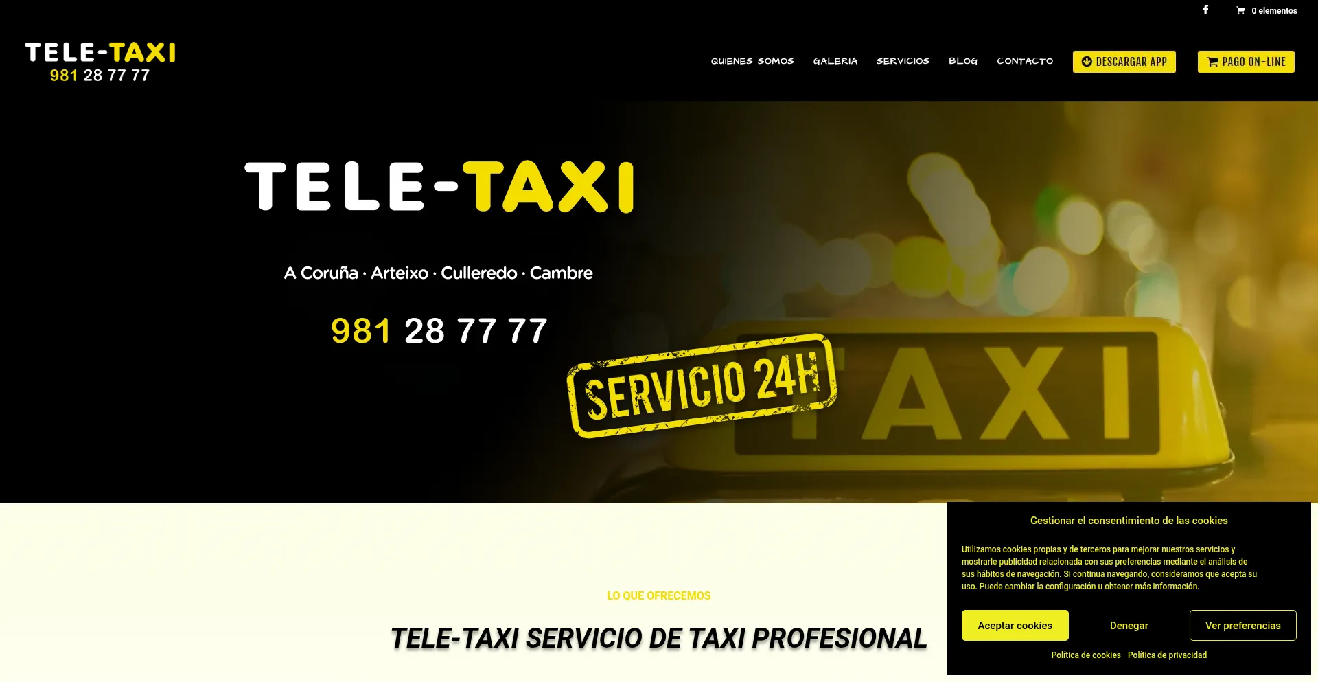 Teletaxicoruna.es Screenshot