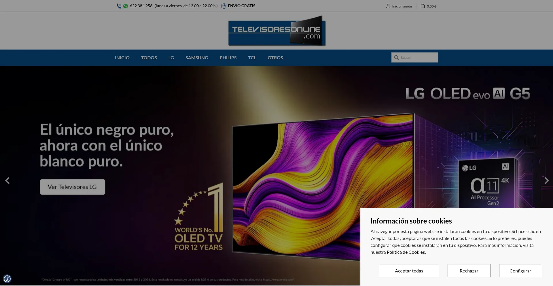 Televisoresonline.com Screenshot