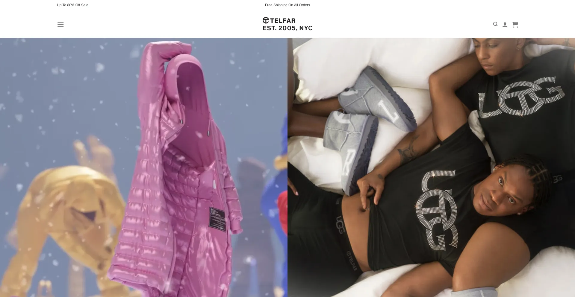 Website screenshot of Telfar.us.com