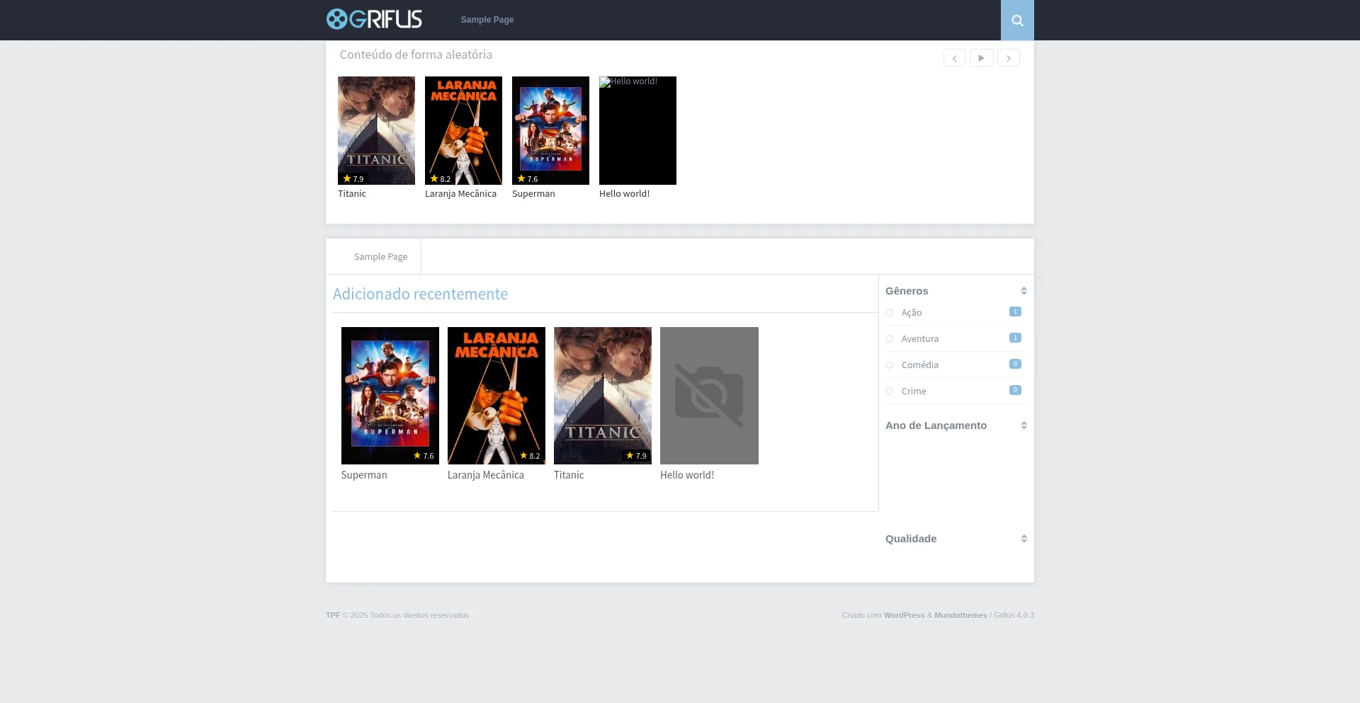 Website screenshot of Temateste.top
