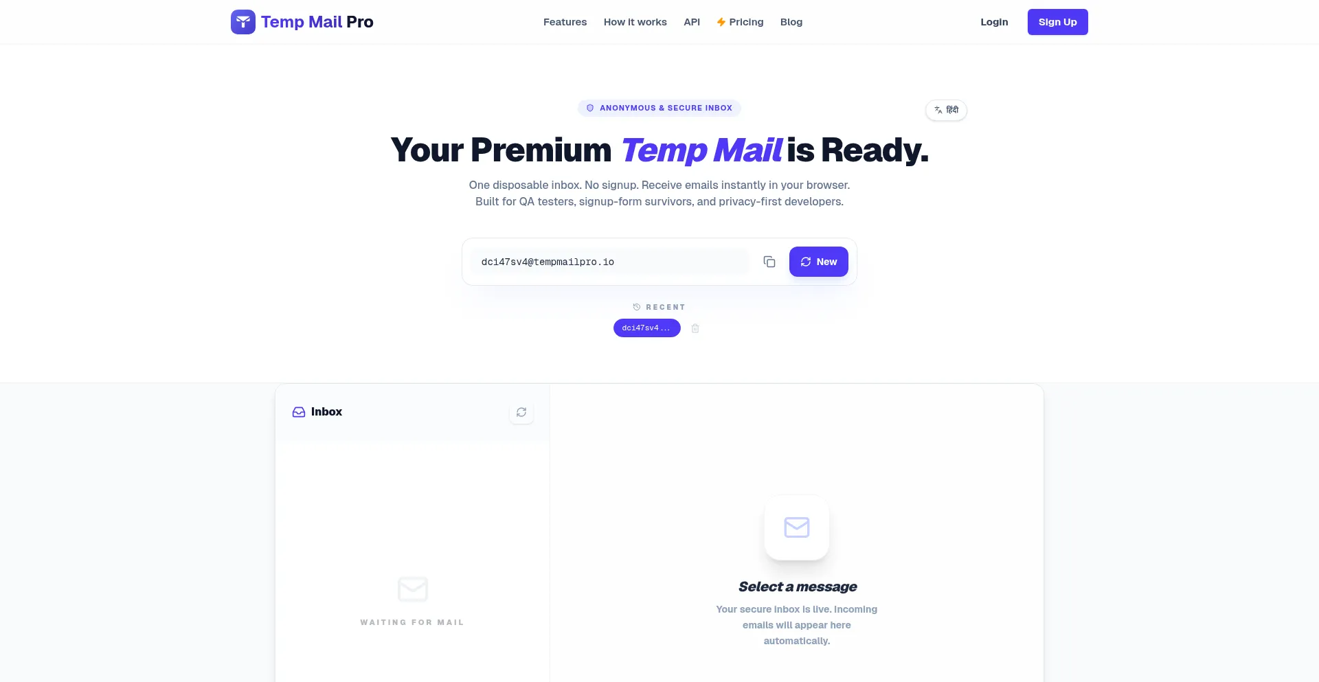 Tempmailpro.io