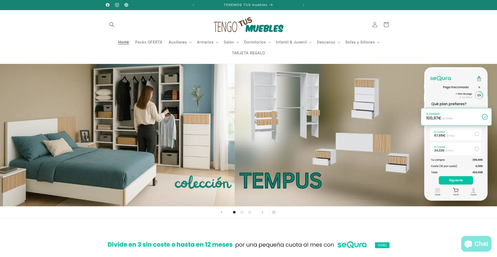 Tengotusmuebles.com Screenshot