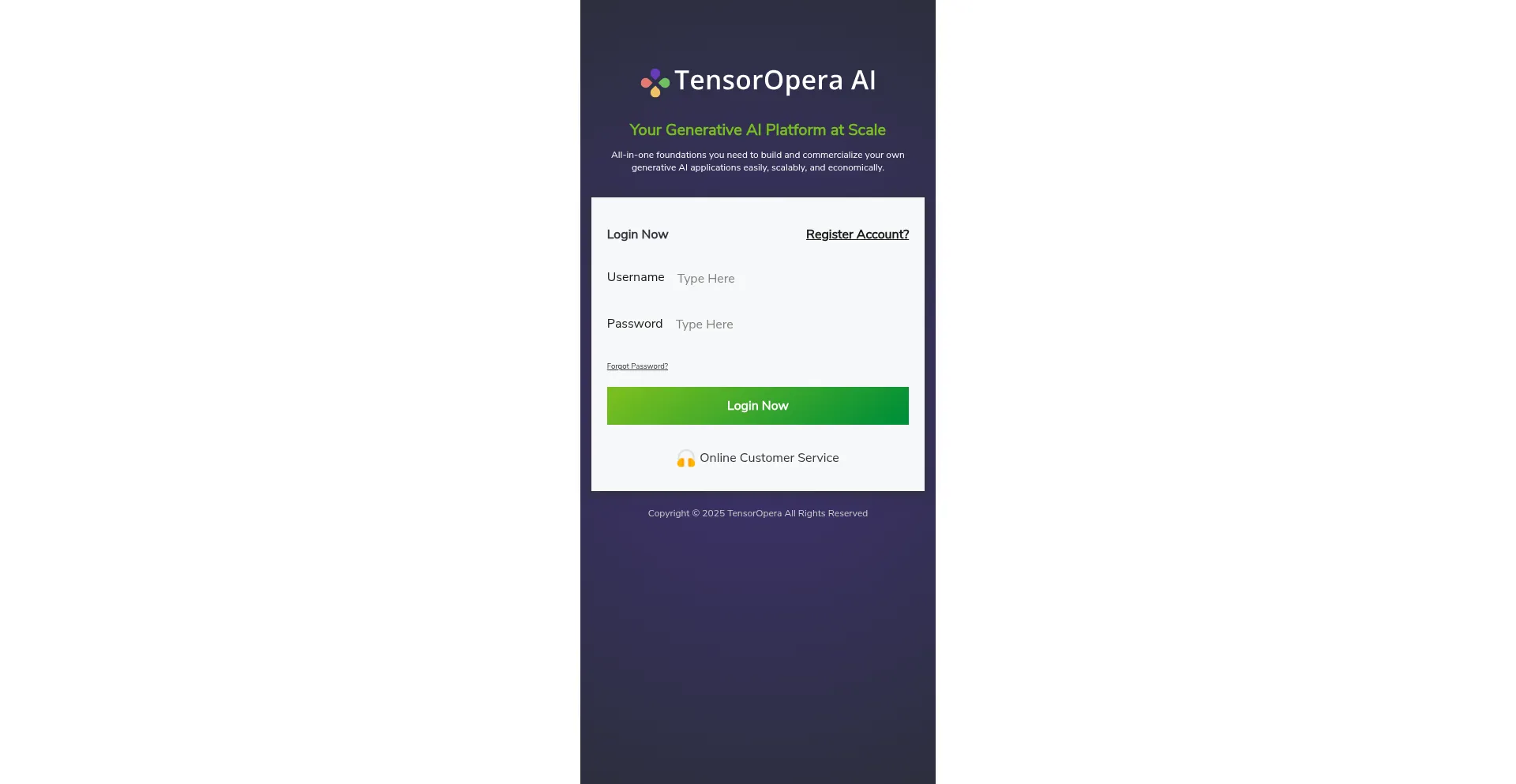 Website screenshot of Tensorope.top