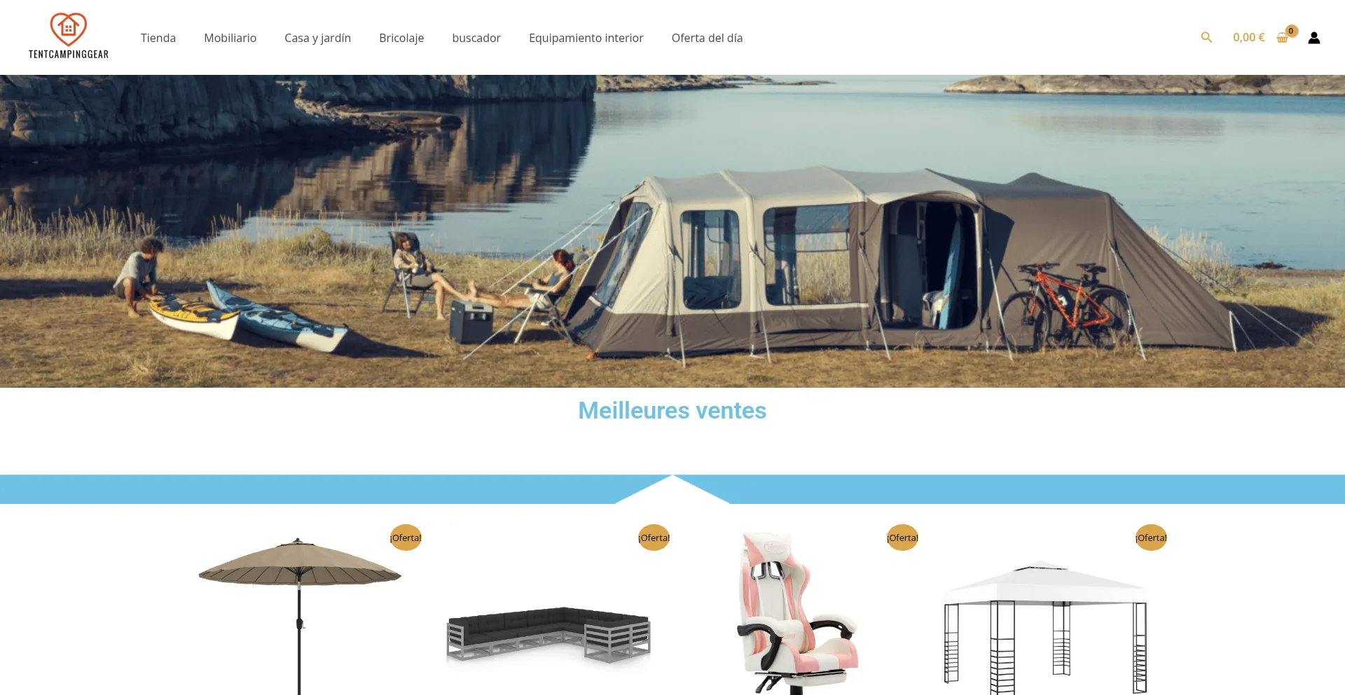 Tentcampinggear.com Screenshot