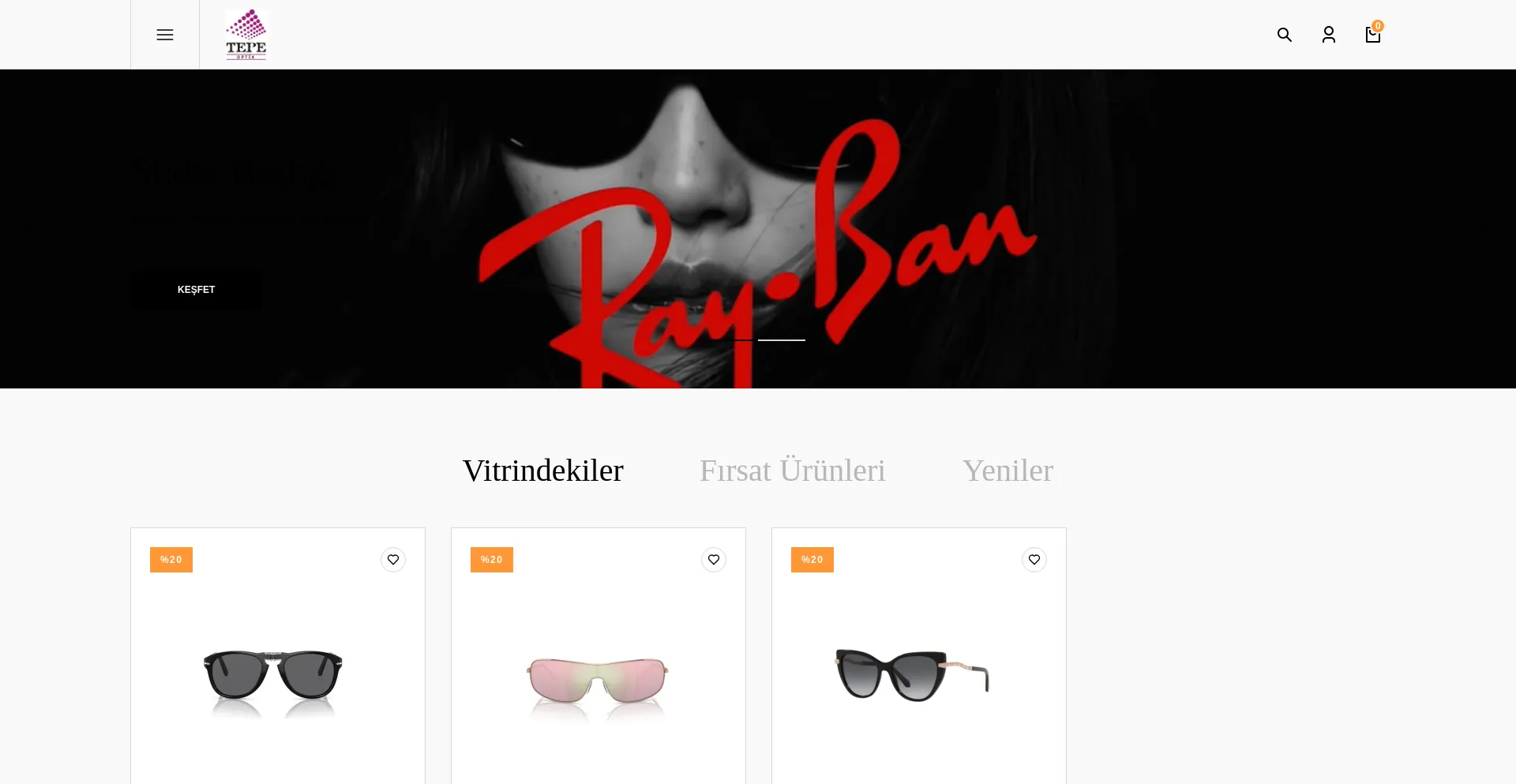 Website screenshot of Tepeoptik.com
