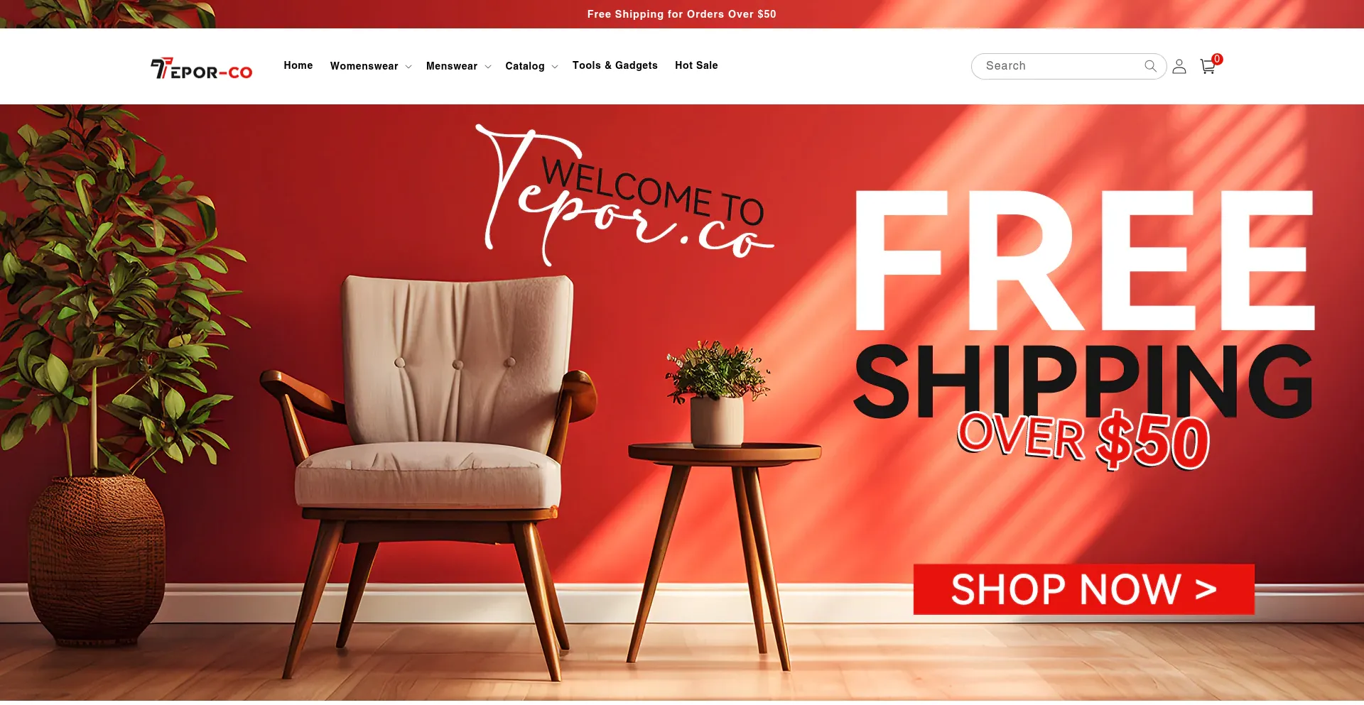 Website screenshot of Tepor.co