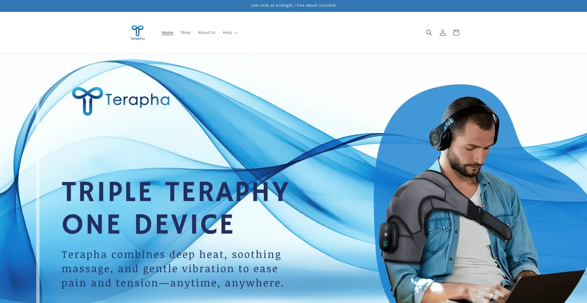 Website screenshot of Terapha.com