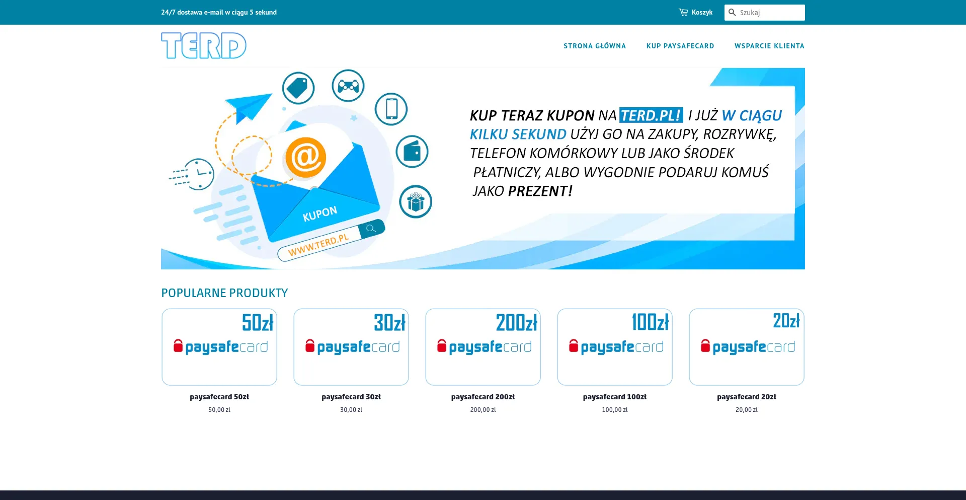 Website screenshot of Terd.pl