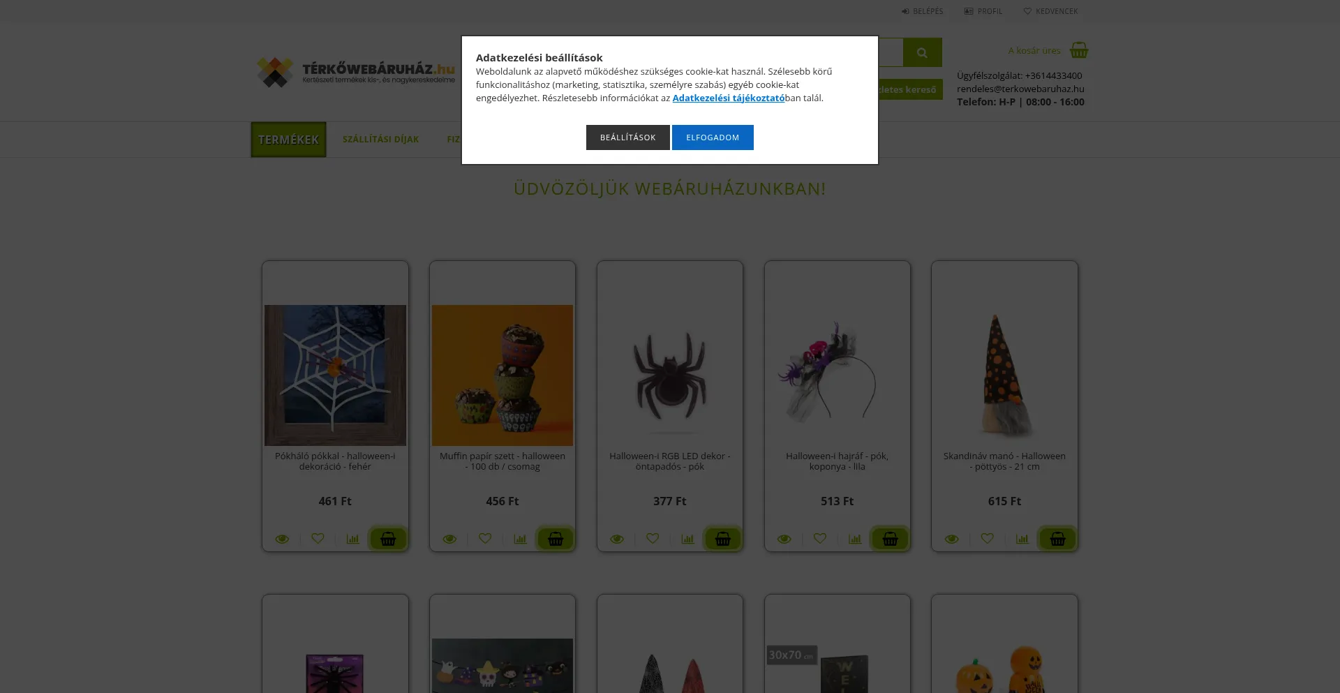 Terkowebaruhaz.hu Screenshot