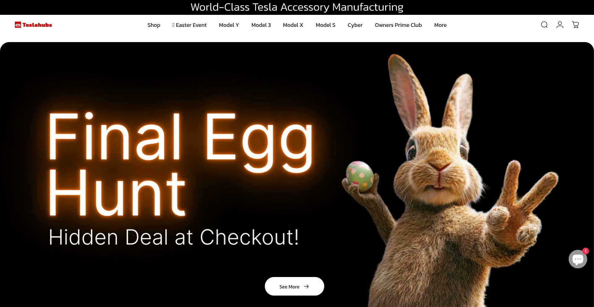 Website screenshot of Teslahubs.com