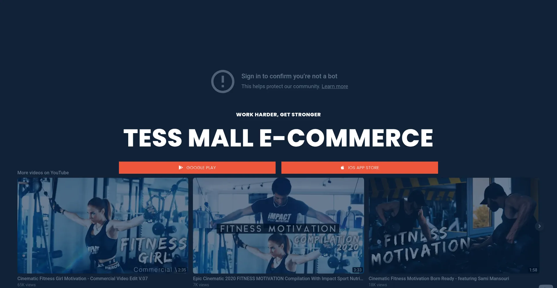 Website screenshot of Tessmall.top