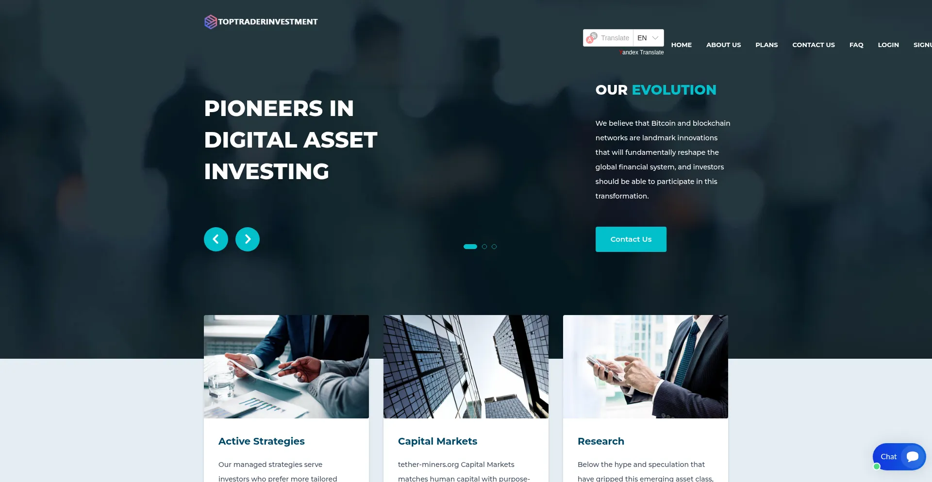 Website screenshot of Tether-miners.org
