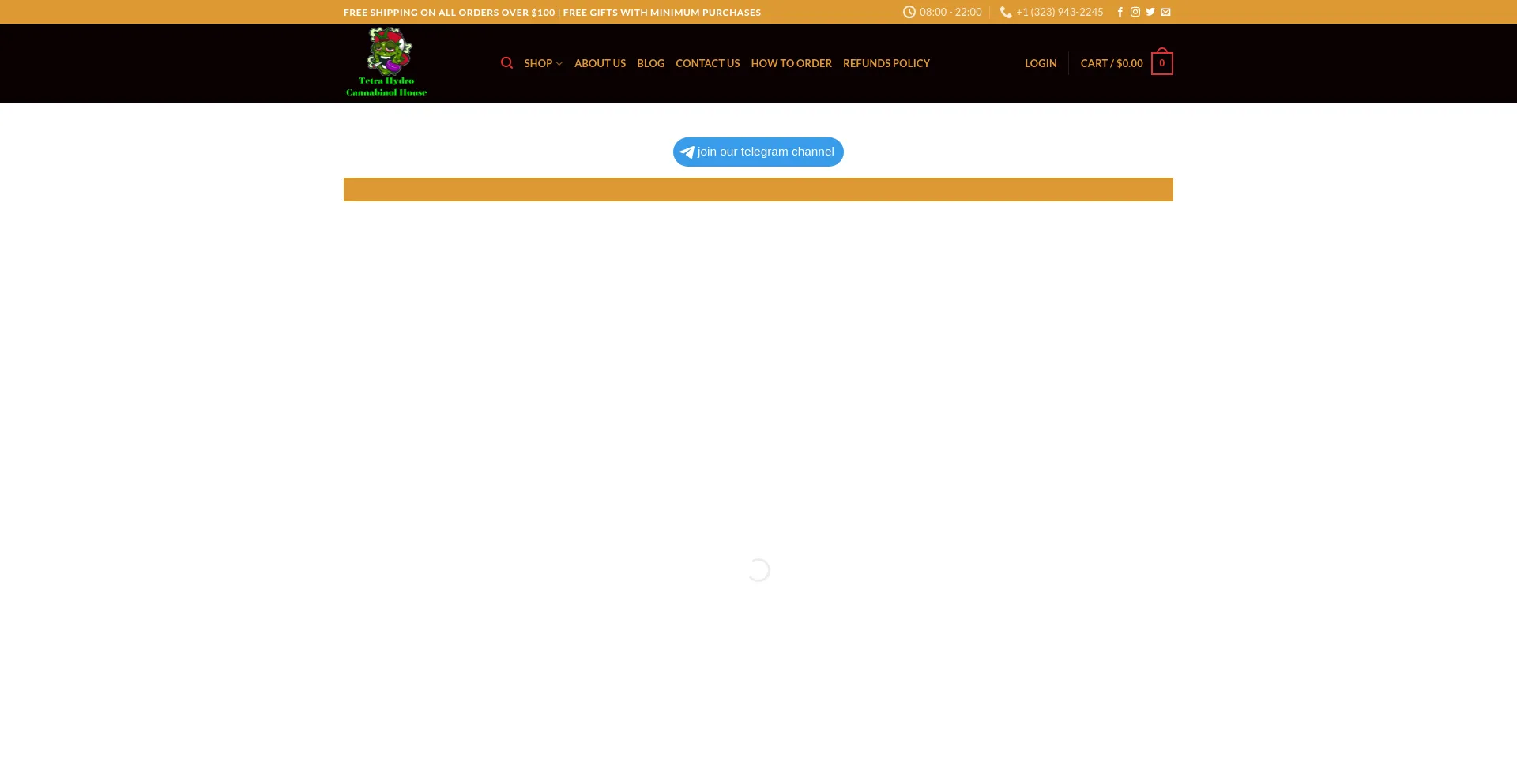 Website screenshot of Tetrahydrocannabinolhouse.com