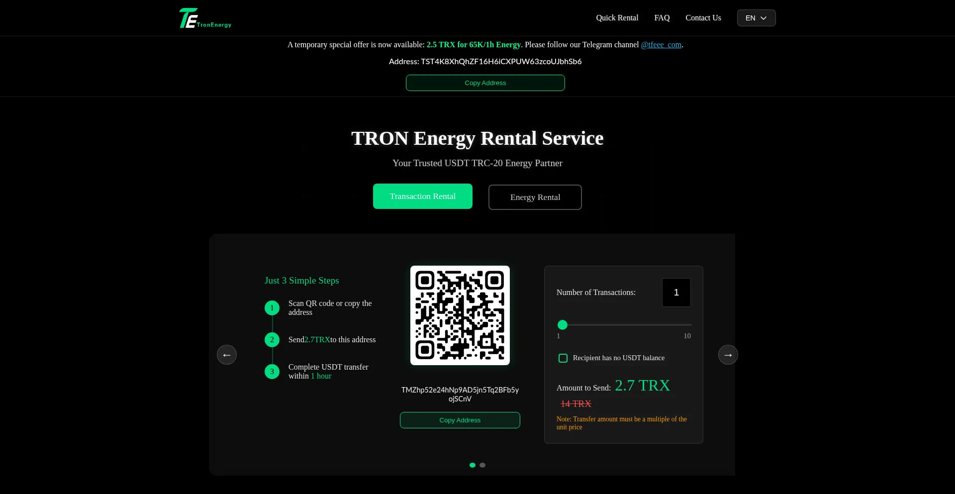 Website screenshot of Tfeee.com