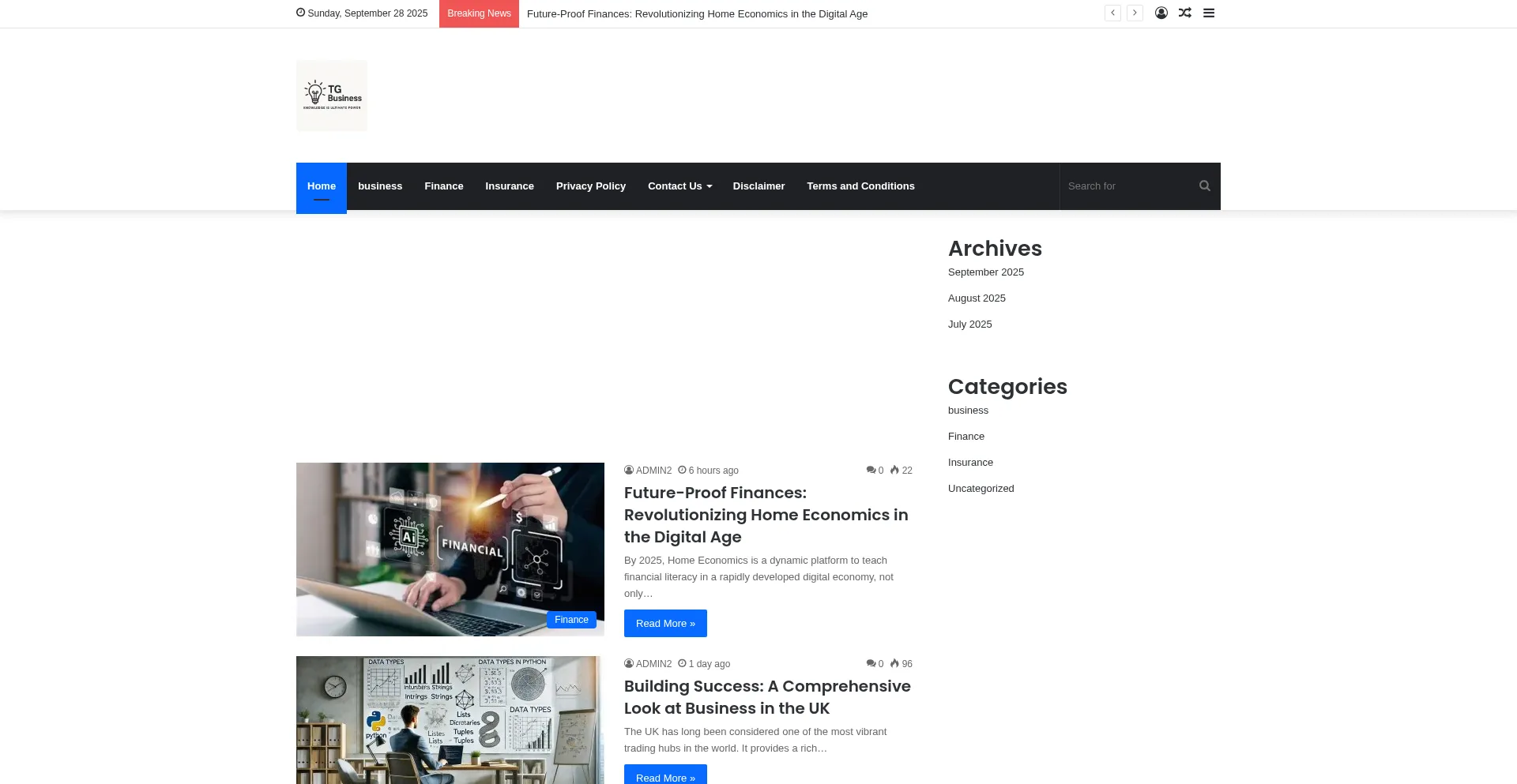 Tgbusiness.xyz Screenshot