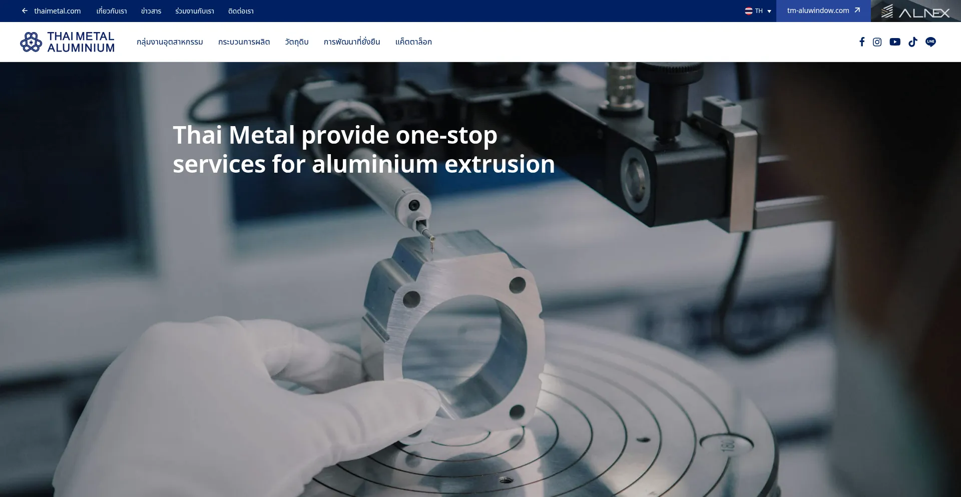 Website screenshot of Thaimetal.co
