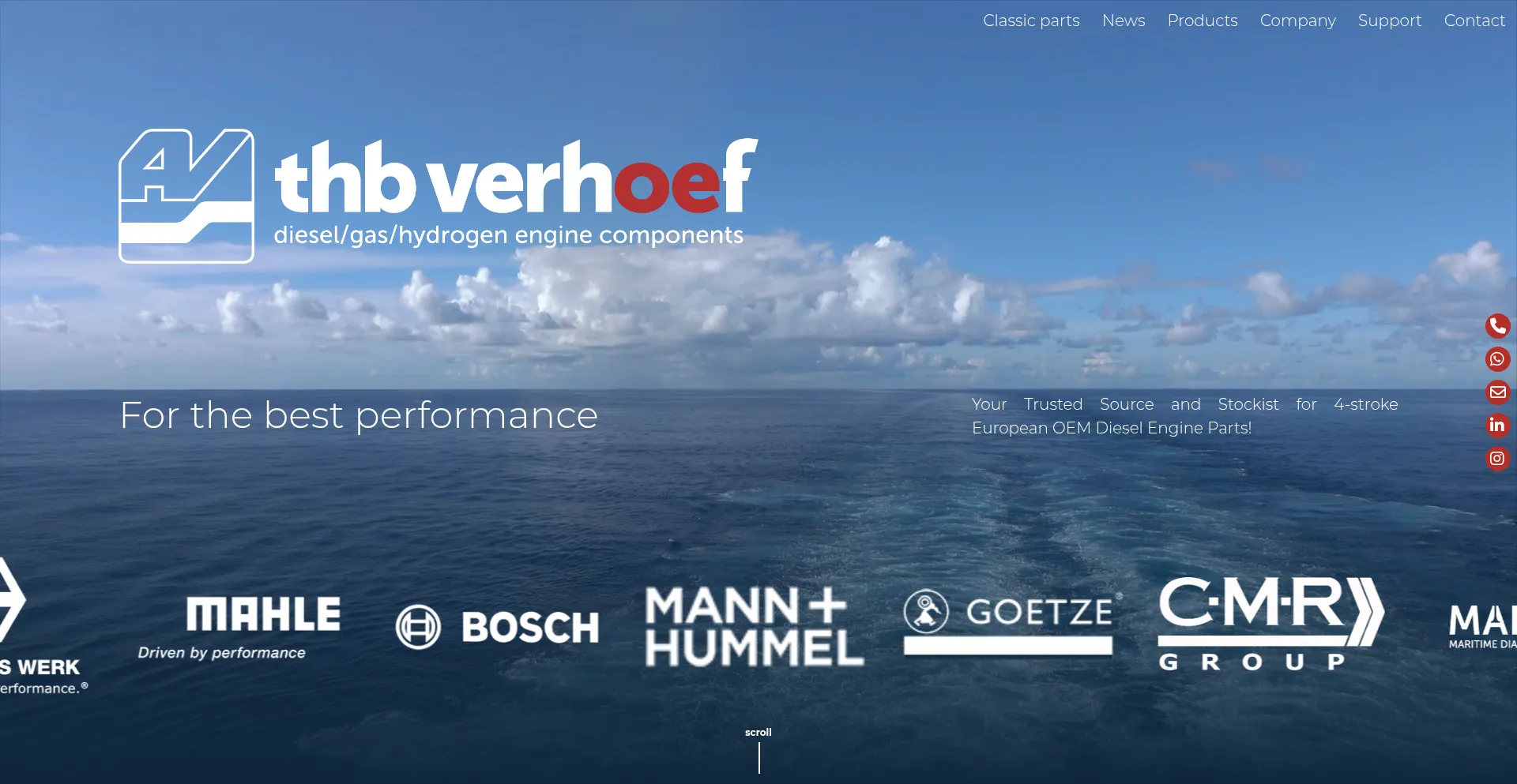 Website screenshot of Thbverhoef.com