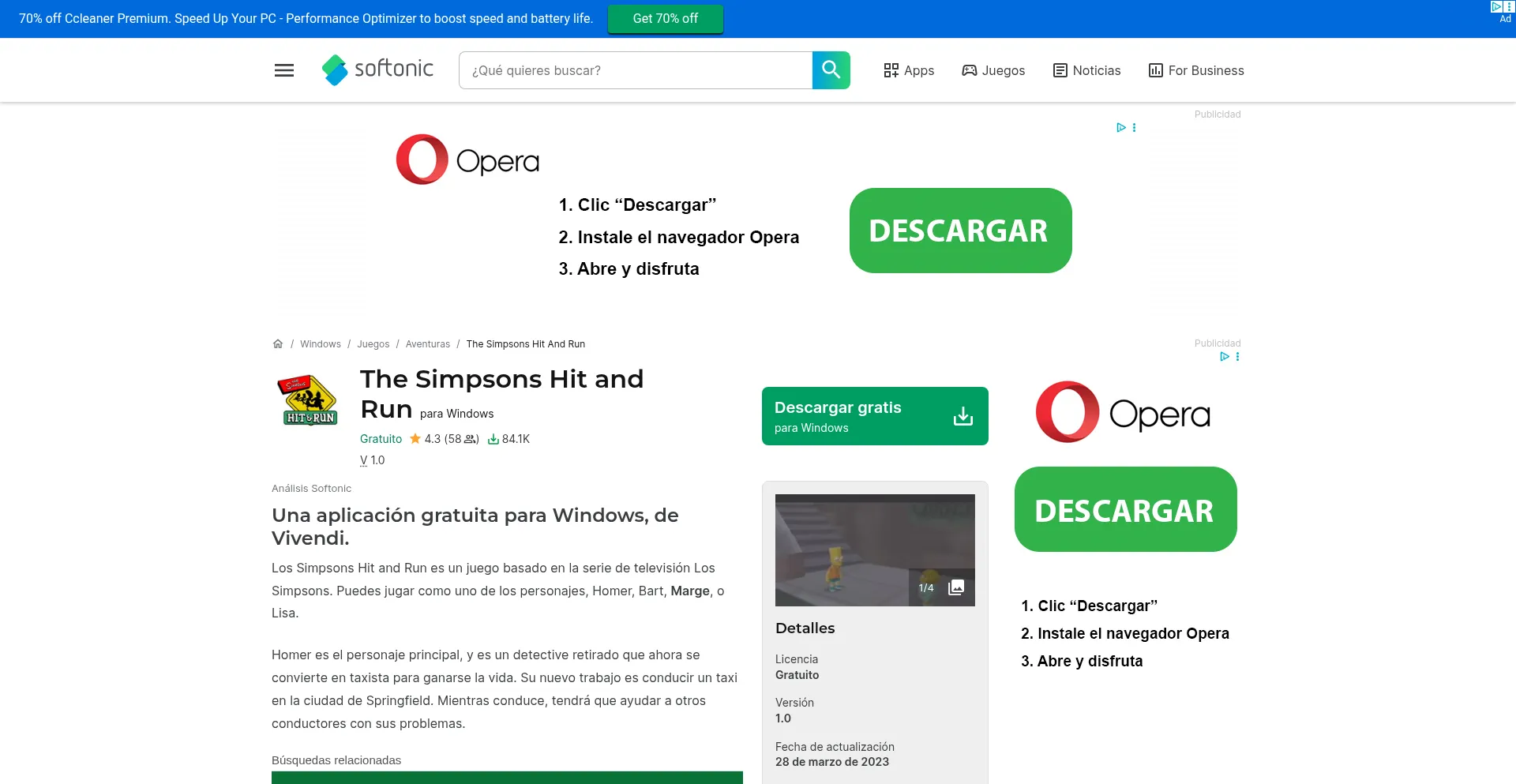 Is The-simpsons-hit-and-run.softonic.com Safe?