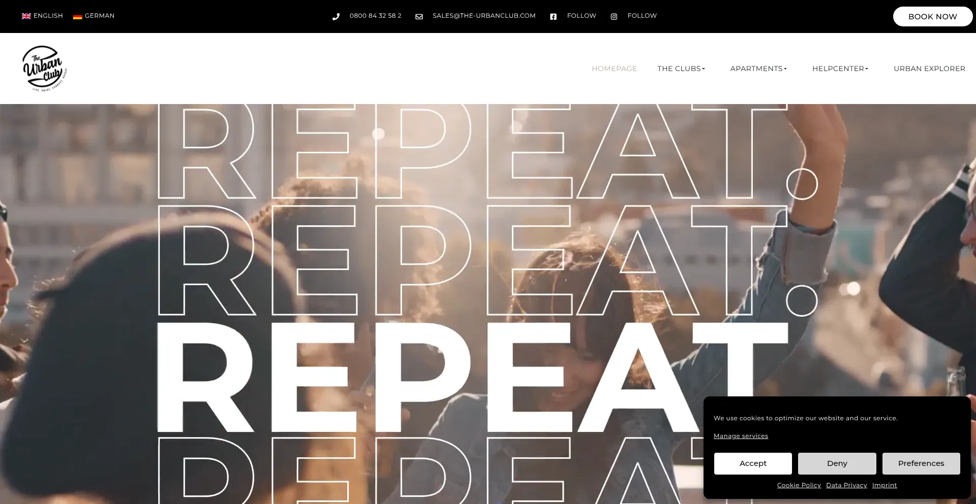 Website screenshot of The-urbanclub.com