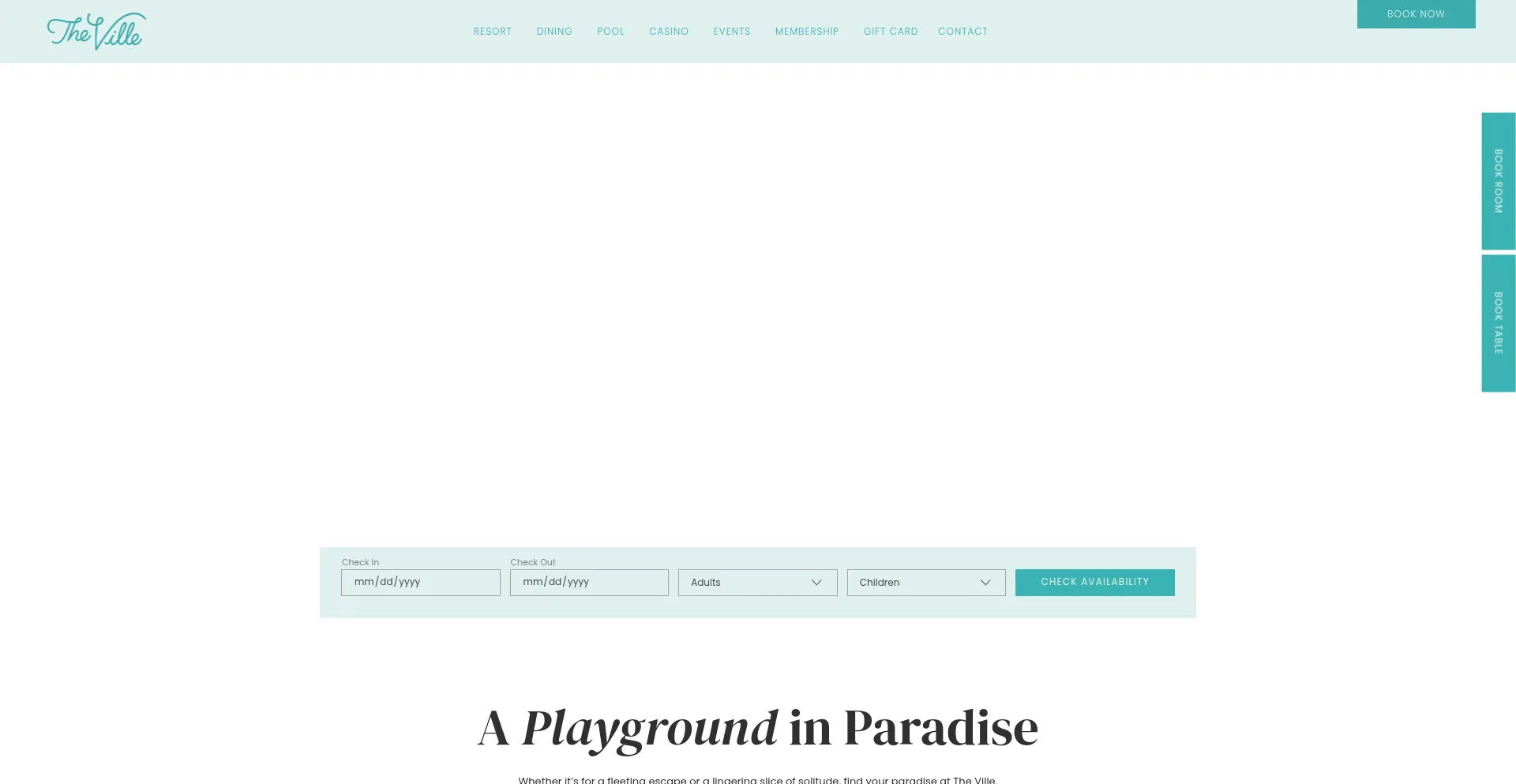 Website screenshot of The-ville.com.au