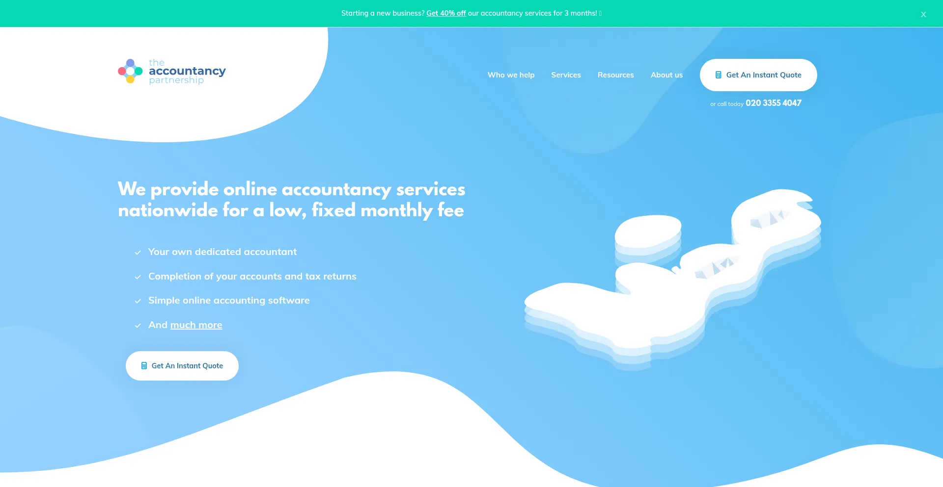 Website screenshot of Theaccountancy.co.uk