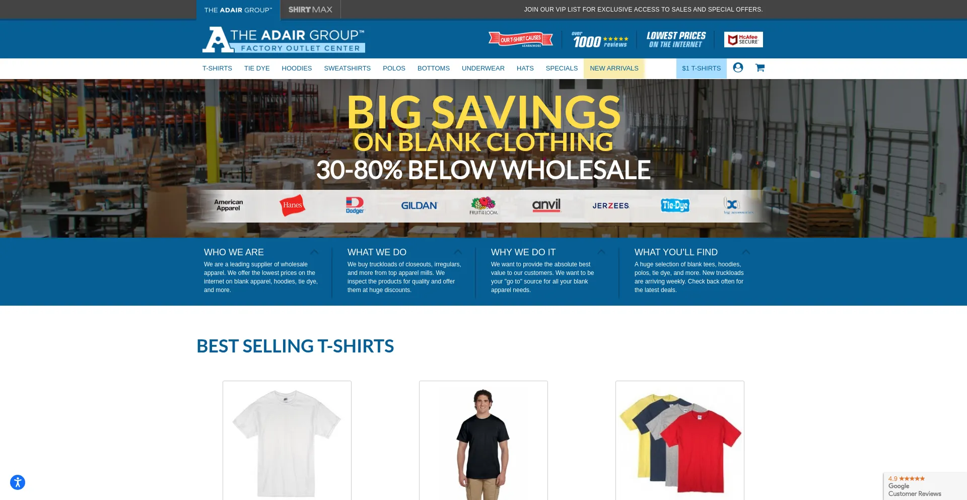Website screenshot of Theadairgroup.com